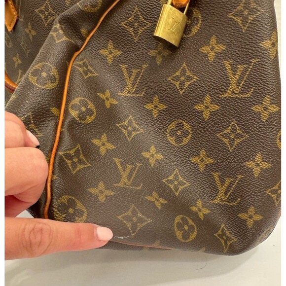 Louis Vuitton Speedy 35 Brown Canvas Monogram LV Satchel Handbag $1700 RP - Picture 12 of 12